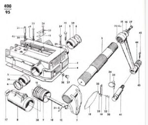80400015 Set inele piston (Ø95mm) cilindru ridicare Zetor, Ursus C-385