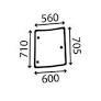 5089556 Geam dreapta spate Case JX55, JX60, JX65, JX70, JX75, JX80, JX85, JX90, JX95,