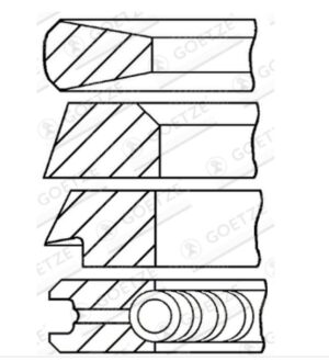 Segmenti Deutz 100+1.00mm 3x2.5x2.5x5mm Deutz F3L912 F4L912 F3L913 F4L913