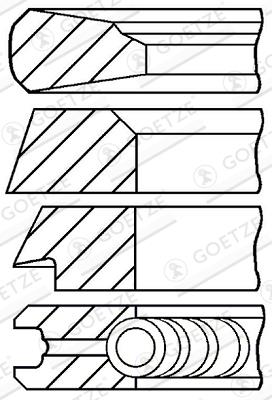 Segmenti piston Ø 105mm 3x2x2x4mm F281202310021 F281202310040 F281202310050