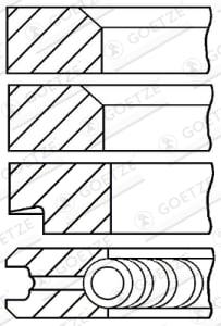 Segmenti Piston 90 2.5x2.5x2.5x5 mm