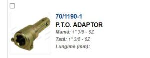 70/1190-1 Adaptor PTO Z=6 1" 3/8 614397049, 1084343, 6710164
