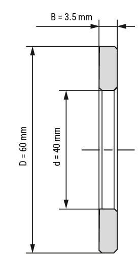 Saiba Rulment plat 40x60x3.5mm