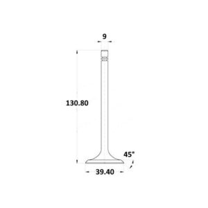 Supapa Admisie Ø 39.4X9130.8 mm 45° mm  23/42-256; 4579416;