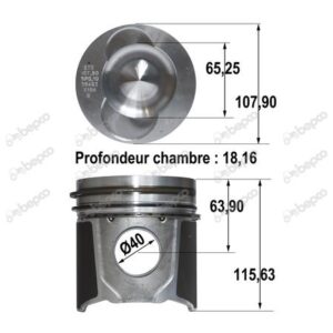 V836866181 Piston Fara Segmenti 107.90